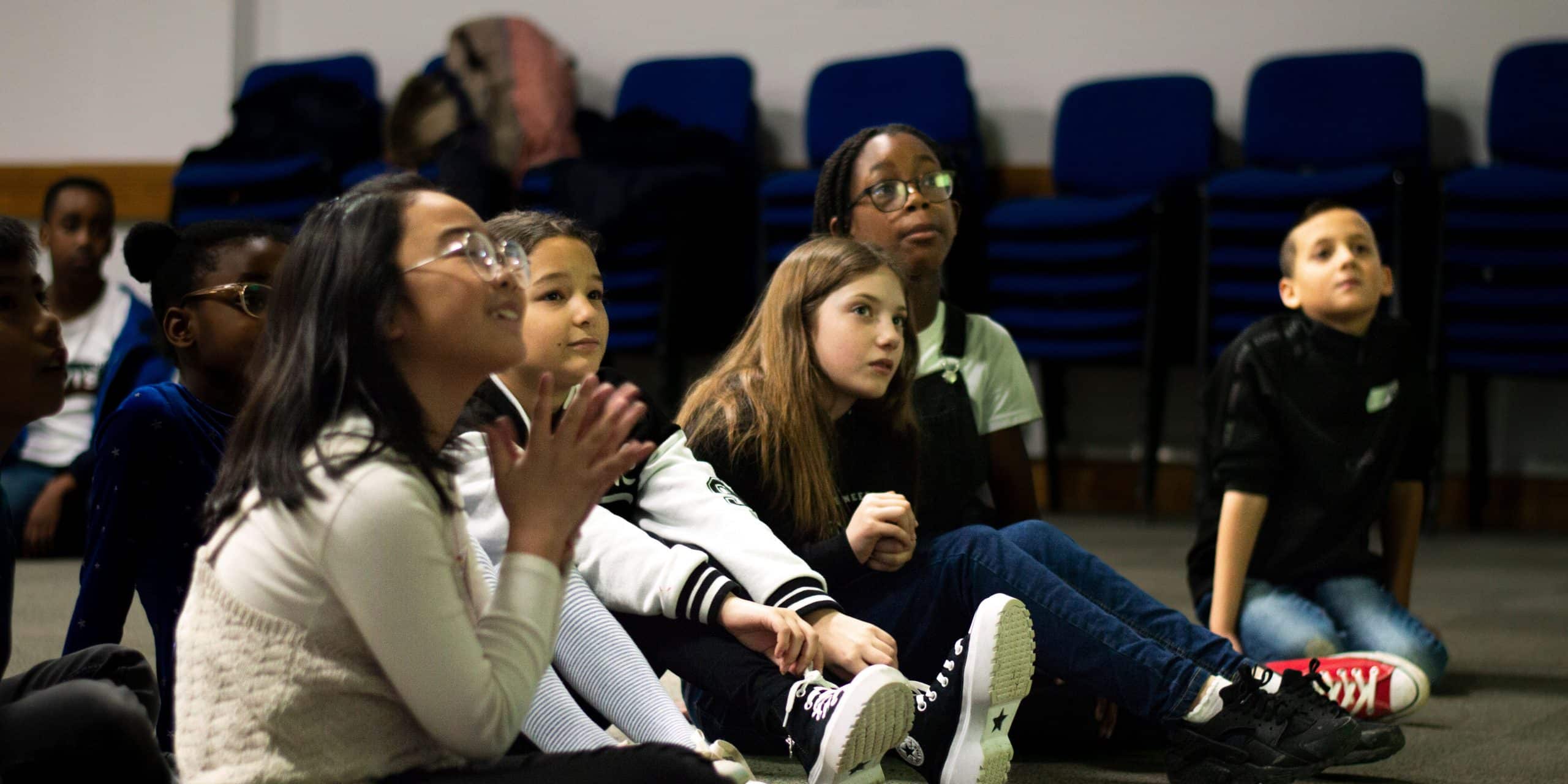 a group of children taking part in their children's group